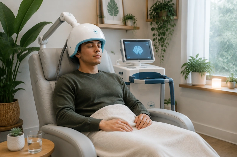 patient chose TMS treatment instead of Spravato