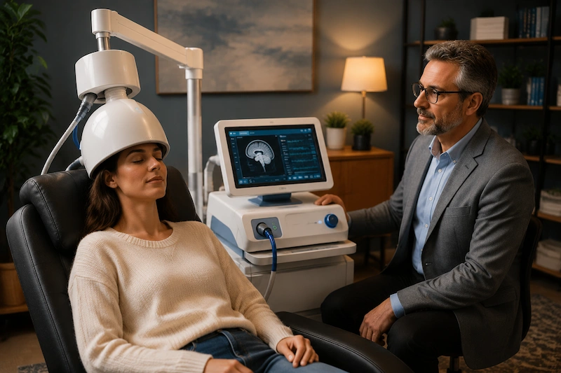 undergoing a TMS treatment instead of ketamine